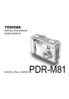 Toshiba PDR M 81 manual. Camera Instructions.